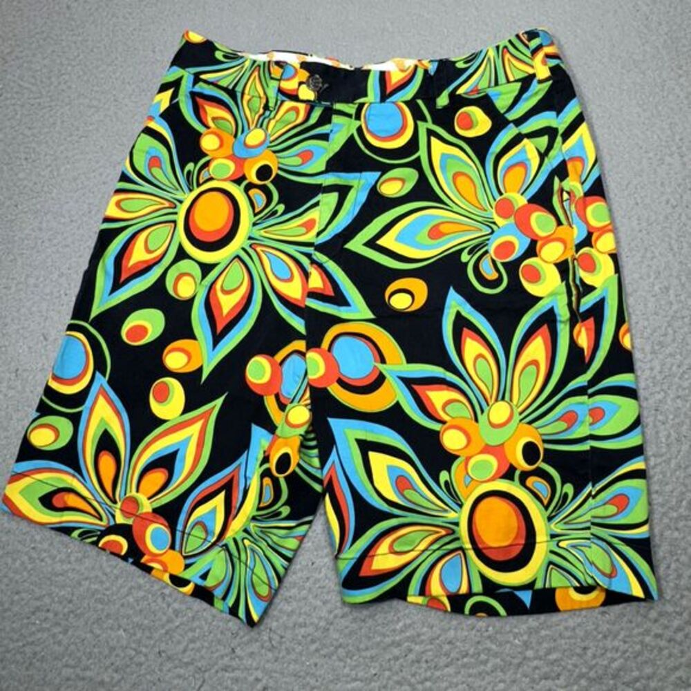 Loudmouth Golf Shorts Mens 32 Bermuda Shagadelic Loud Psychedelic Daly Festival